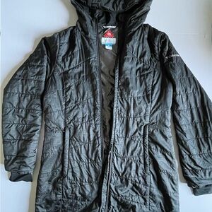 Columbia Black Omni-Heat mighty lite long Jacket